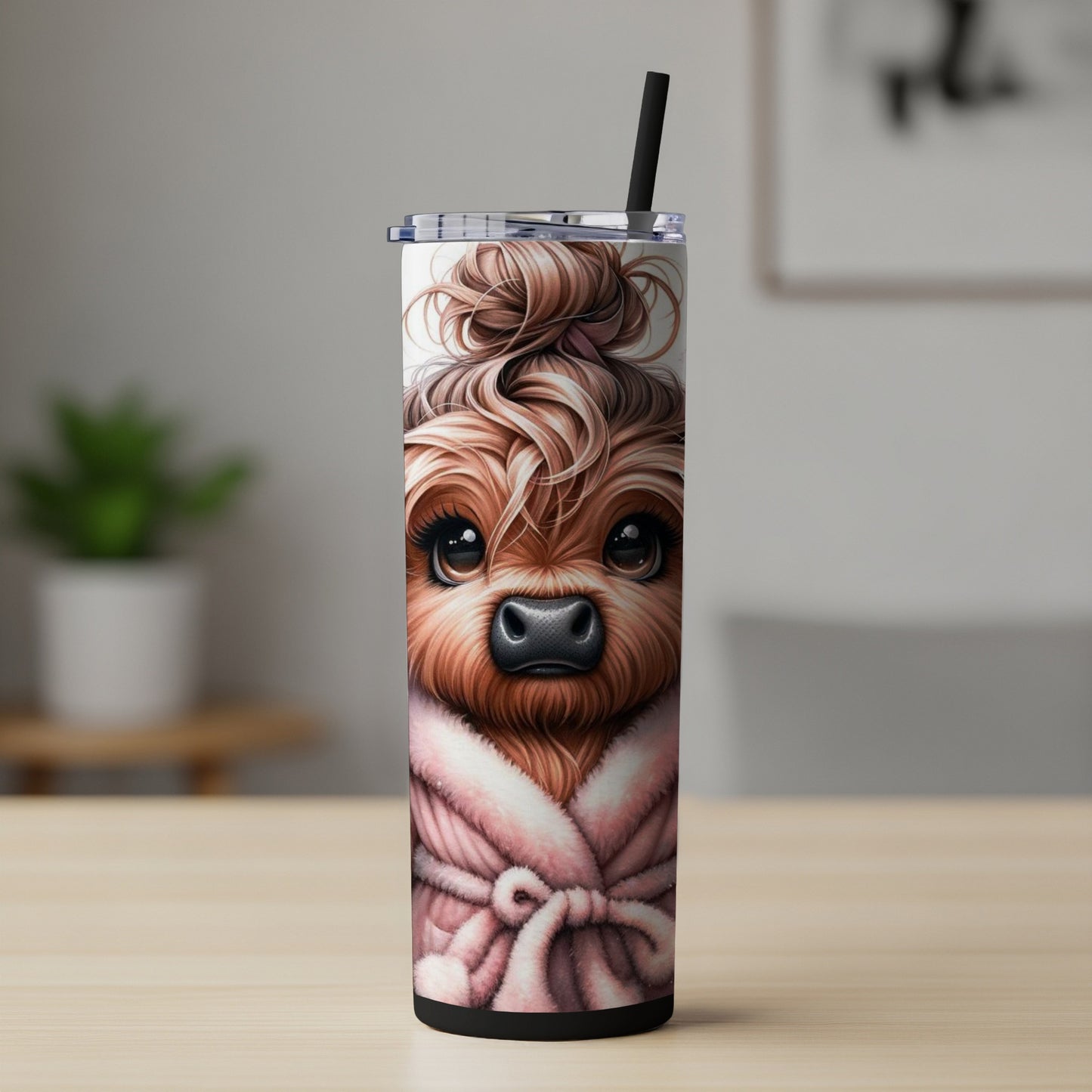 Cute Yorkie Dog Tumbler, Insulated Stainless Steel Travel Mug, Puppy Print Drinkware, Gift for Dog Lovers