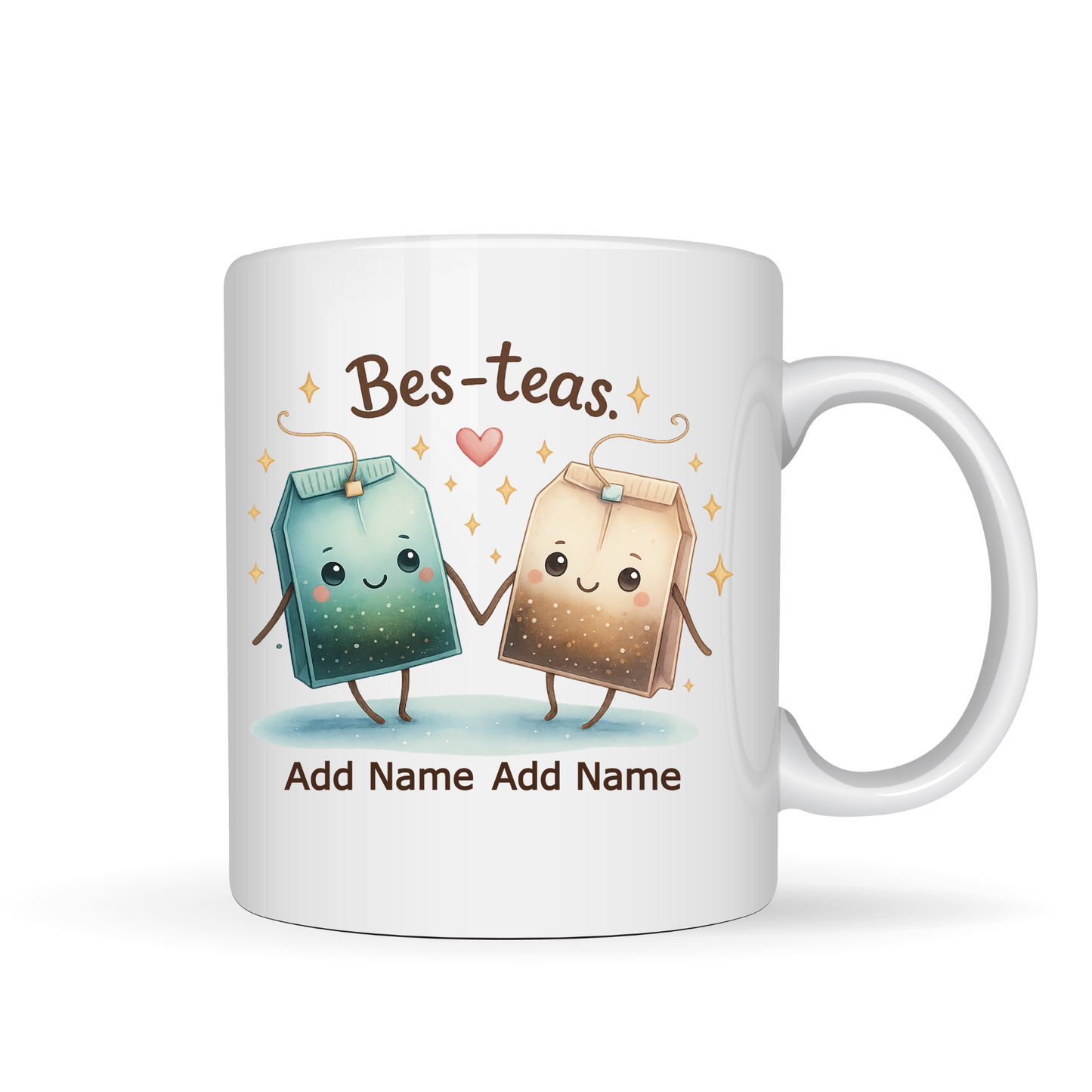 Bes-Teas Personalised Mug – Cute Tea Bag Friendship Gift for Best Friends