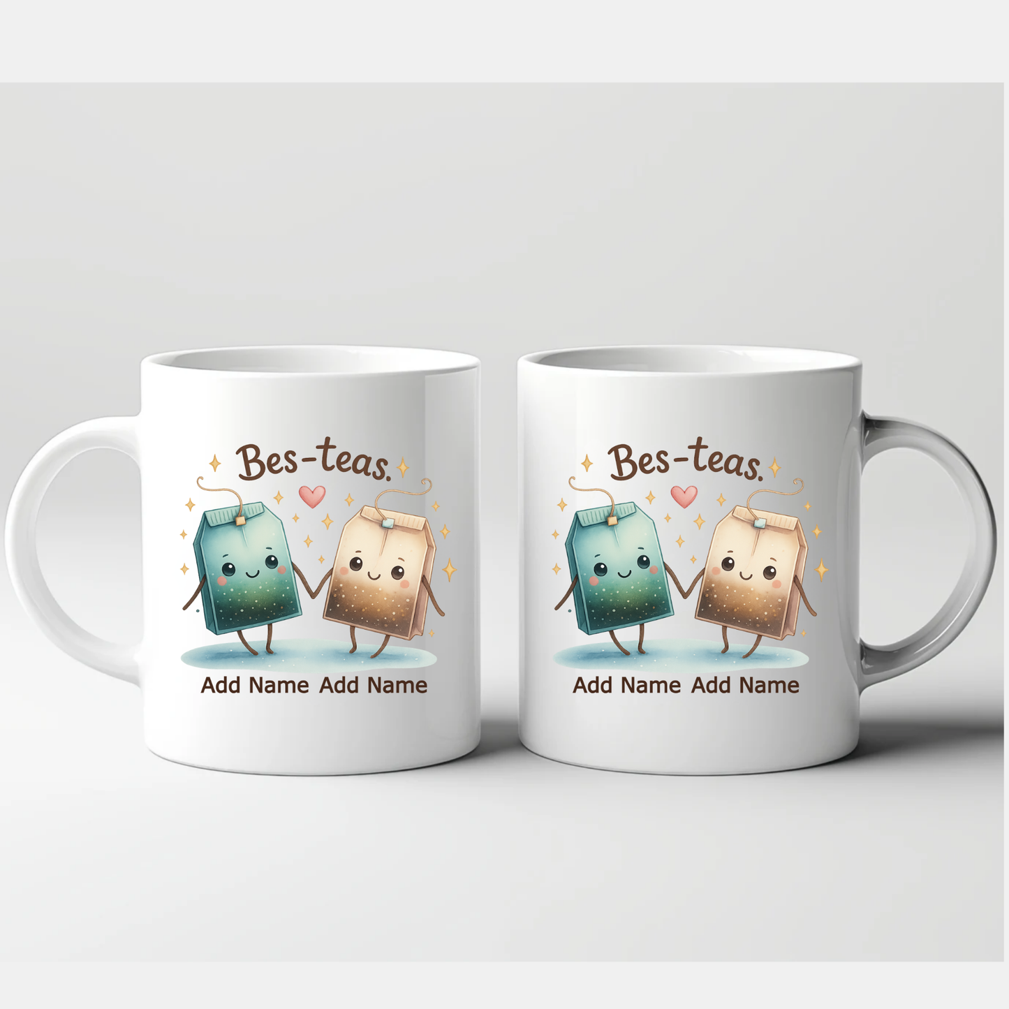 Bes-Teas Personalised Mug – Cute Tea Bag Friendship Gift for Best Friends